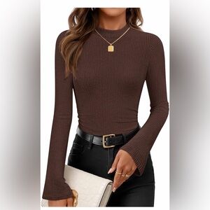 🆕Elegant Ribbed Long Sleeve Top